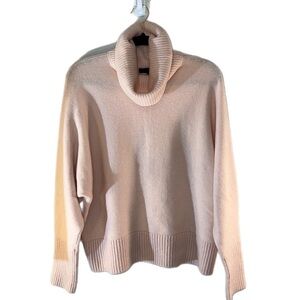 Banana Republic Pink Wool Alpaca Knit Cowl Neck Sweater Medium/ Large
